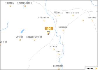 map of Ingá