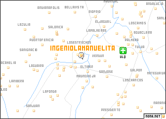 map of Ingenio La Manuelita