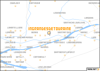 map of Ingrandes-de-Touraine