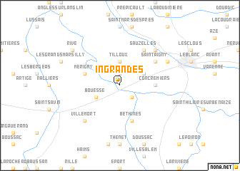 map of Ingrandes
