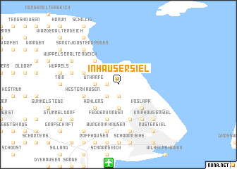 map of Inhausersiel