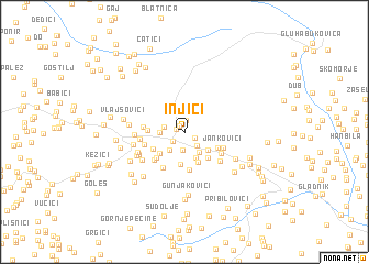 map of Injići