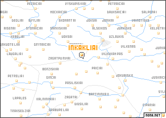 map of Inkakliai