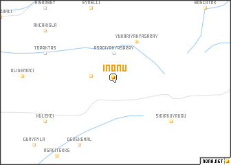 map of İnönü