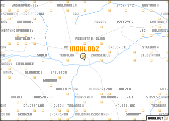 map of Inowłódz