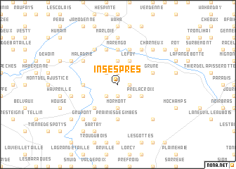 map of Ins ès Prés