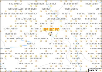 map of Insingen