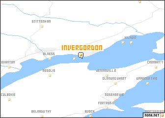 map of Invergordon
