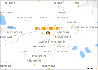 map of Inyushinskaya