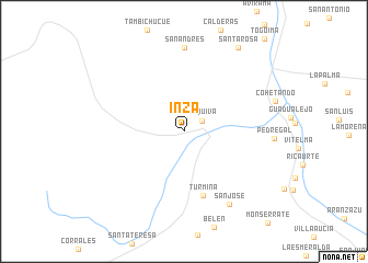 map of Inzá