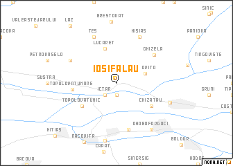 map of Iosifalău