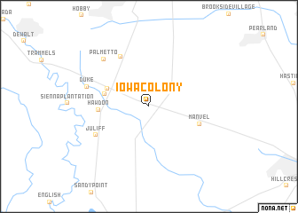 map of Iowa Colony