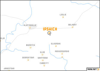 map of Ipswich