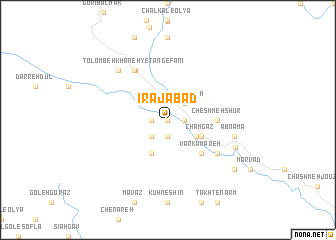 map of Īrajābād