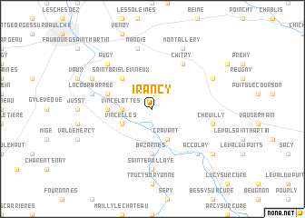 map of Irancy