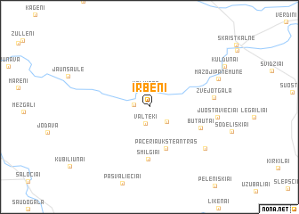 map of Irbēni