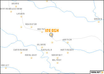 map of Ireagh