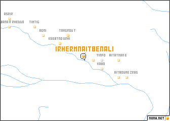 map of Irherm nʼAït Ben Ali