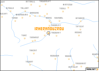 map of Irherm nʼOuzrou