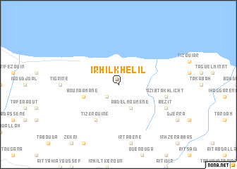 map of Irhil Khelil