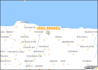 map of Irhil MʼAhmed