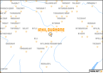 map of Irhil Ouamane