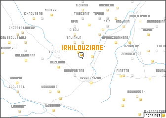 map of Irhil Ou Ziane