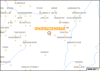 map of Irhir Ouzemmour