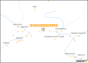 map of Irhrem Amokrane