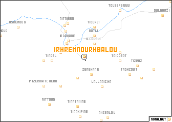 map of Irhrem nʼ Ourhbalou