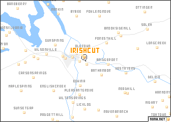 map of Irish Cut