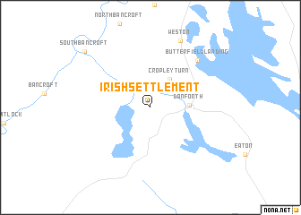 map of Irish Settlement