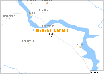 map of Irish Settlement