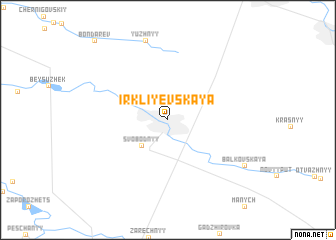 map of Irkliyevskaya