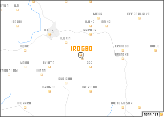 map of Irogbo