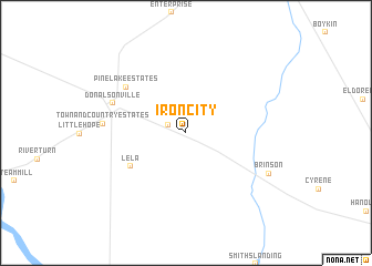 map of Iron City