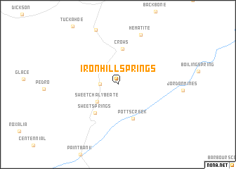 map of Iron Hill Springs
