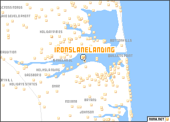 map of Irons Lane Landing