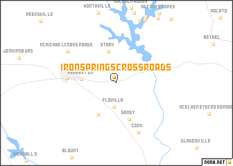 map of Iron Springs Crossroads