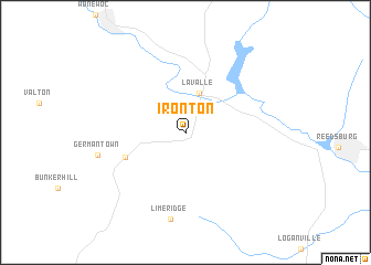 map of Ironton