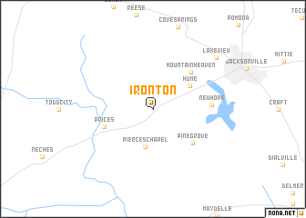 map of Ironton