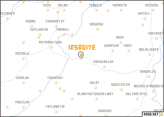 map of İrşadiye