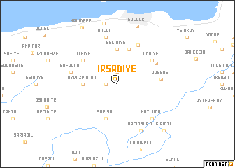 map of İrşadiye