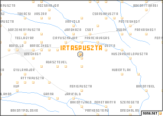 map of Irtáspuszta