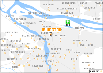 map of Irvington