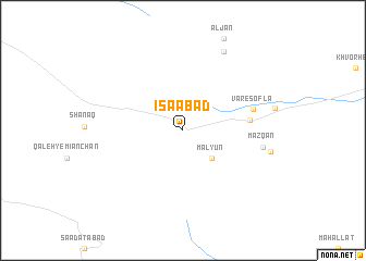 map of ‘Īsáābād