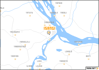 map of Isangi