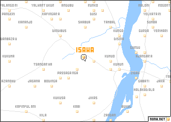 map of Isawa