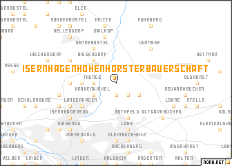 map of Isernhagen Hohenhorster Bauerschaft