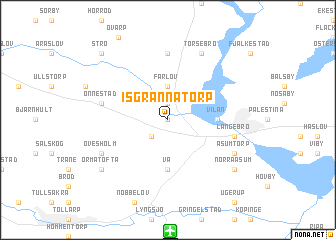 map of Isgrannatorp